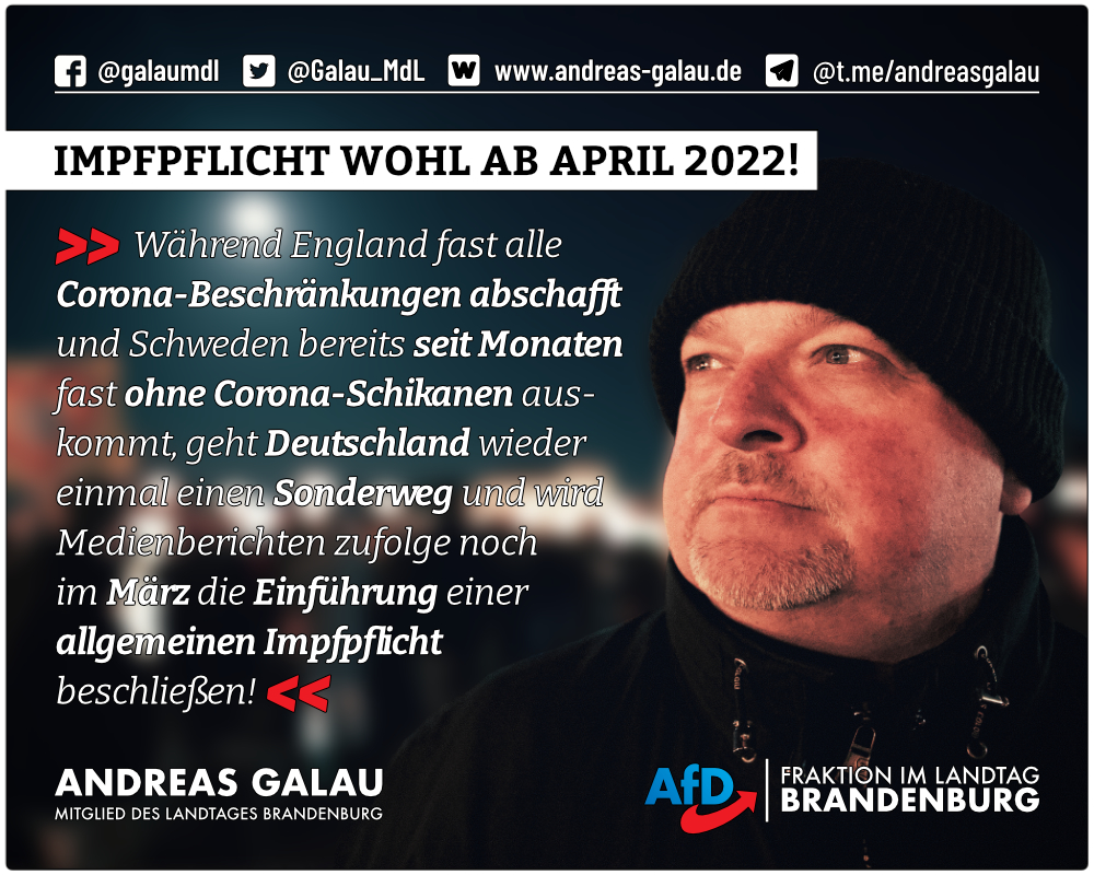 Impfpflicht wohl ab April 2022