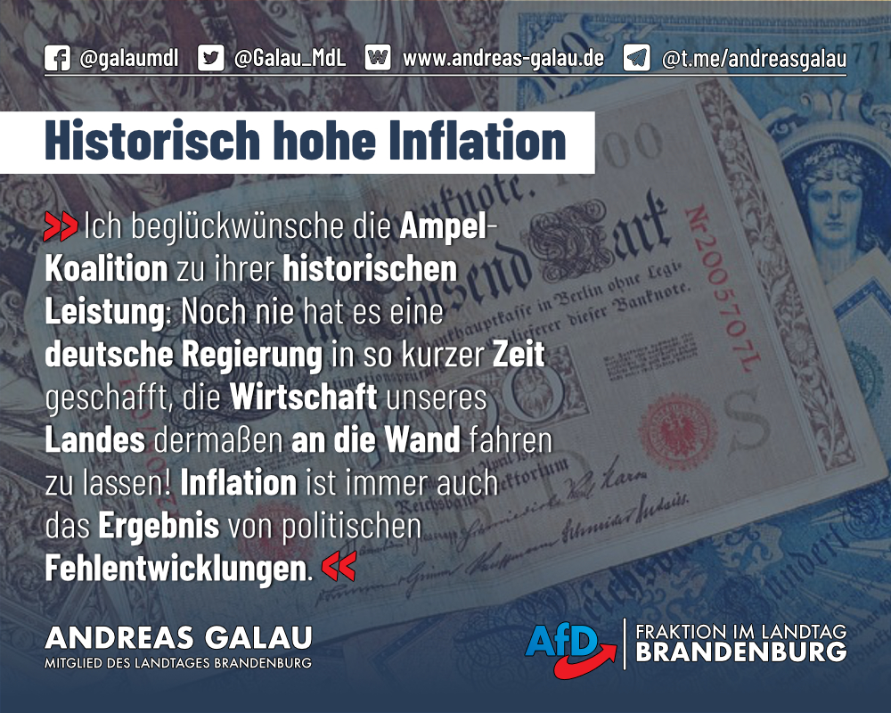Historisch hohe Inflation!