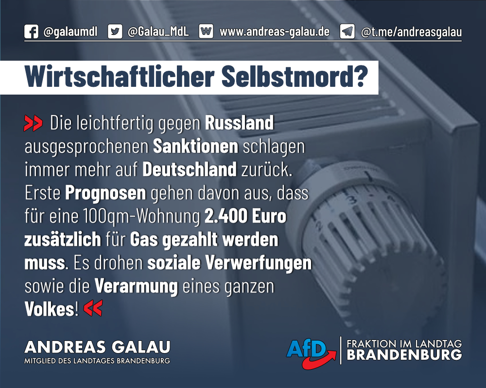 Wirtschaftlicher Selbstmord?