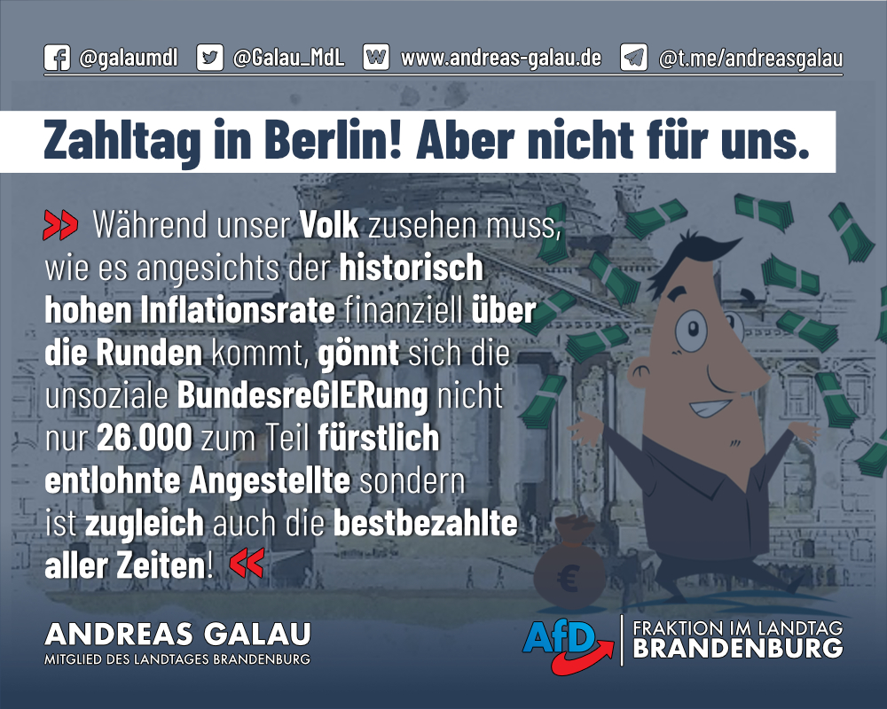 Zahltag in Berlin! Aber nicht für uns…