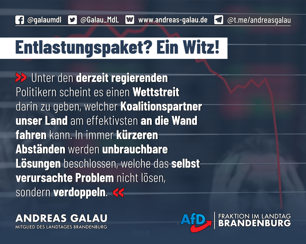 Von wegen Entlastungspaket…